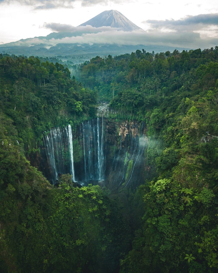 TUMPAK SEWU WATERFALL IN LUMAJANG, EAST JAVA