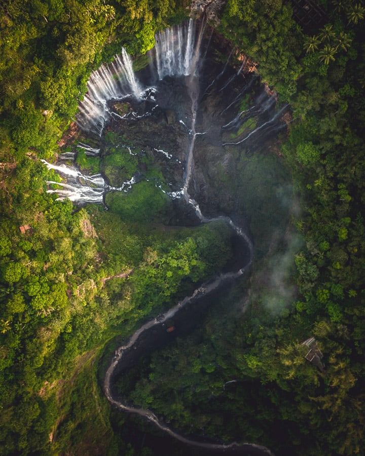 TUMPAK SEWU WATERFALL IN LUMAJANG, EAST JAVA